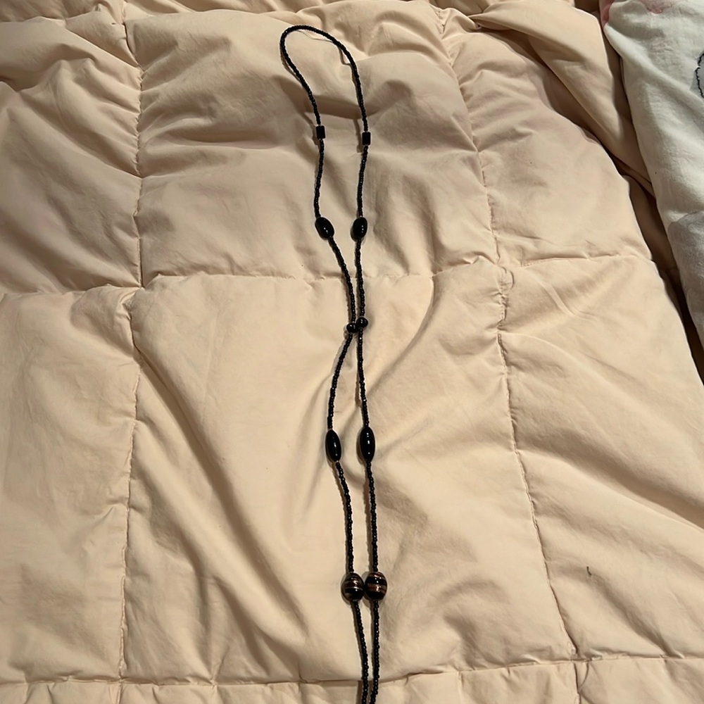 Black Beaded Eyeglass Holder